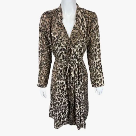 Laurie Felt Long Sleeves Leopard Dress Large NWT - Picture 3 of 6